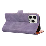 For iPhone 16 Pro Max Case U-Shape Decoration Magnetic Side Clasp Wallet Leather Phone Cover with Wrist Strap