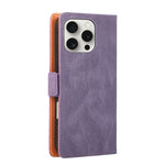 For iPhone 16 Pro Case U-Shape Decoration Magnetic Side Clasp Wallet Leather Phone Cover with Wrist Strap