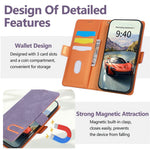 For iPhone 16 Pro Case U-Shape Decoration Magnetic Side Clasp Wallet Leather Phone Cover with Wrist Strap