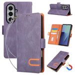 For Samsung Galaxy Z Fold8 Ultra Case U-Shape Decoration Magnetic Side Clasp Wallet Leather Phone Cover with Wrist Strap