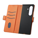 Til Samsung Galaxy Z Fold7 5G Etui U-formet Dekoration Magnetisk Side Lukning Pung Læder Telefoncover med Håndrem