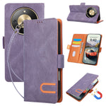 For Honor X70 5G  /  X9d 5G  /  Magic8 Lite 5G Case U-Shape Decoration Magnetic Side Clasp Wallet Leather Phone Cover with Wrist Strap