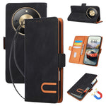 For Honor X70 5G  /  X9d 5G  /  Magic8 Lite 5G Case U-Shape Decoration Magnetic Side Clasp Wallet Leather Phone Cover with Wrist Strap
