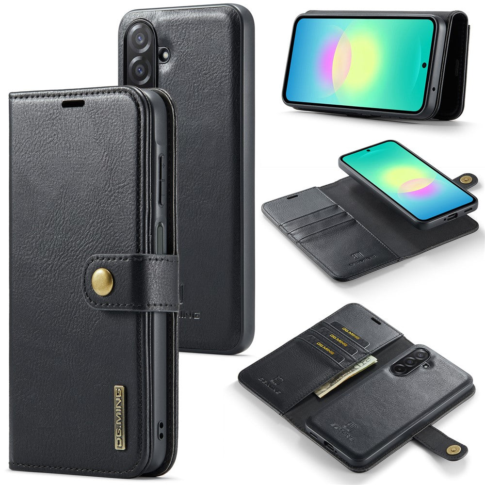 DG.MING for Samsung Galaxy A27 5G Leather Wallet Case Detachable 2 in 1 Split Leather Phone Cover