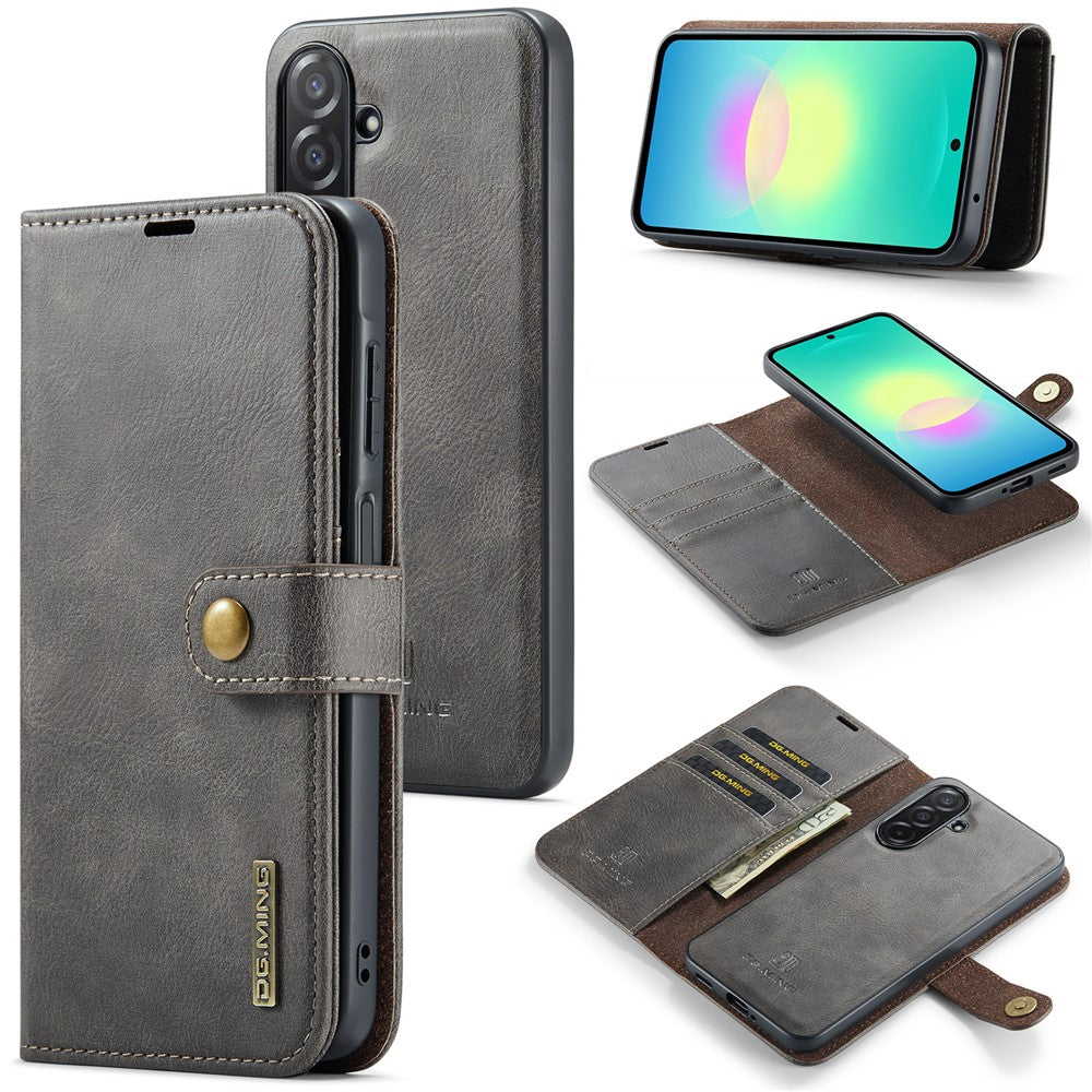 DG.MING for Samsung Galaxy A27 5G Leather Wallet Case Detachable 2 in 1 Split Leather Phone Cover