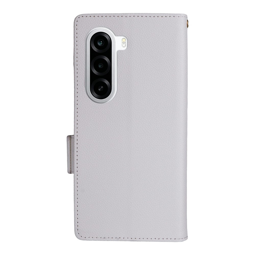 Telefoncover til OnePlus Nord CE6 Lite 5G / Turbo 6X 5G / Realme P4x 5G, Wallet lædercover med litchi-tekstur og håndledsrem