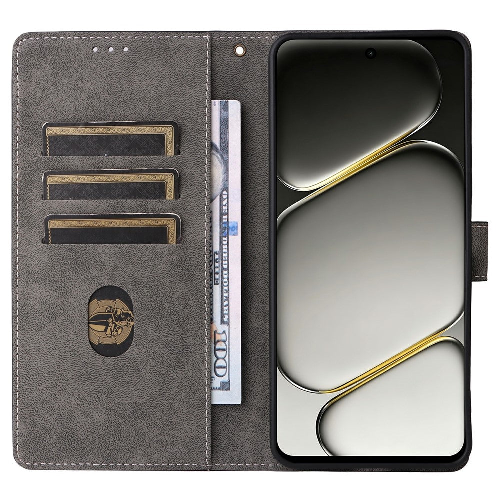 Plånboksfodral för OnePlus Nord CE6 Lite 5G / Turbo 6X 5G / Realme P4x 5G RFID-blockerande PU-lädermobilfodral med stativ och rem