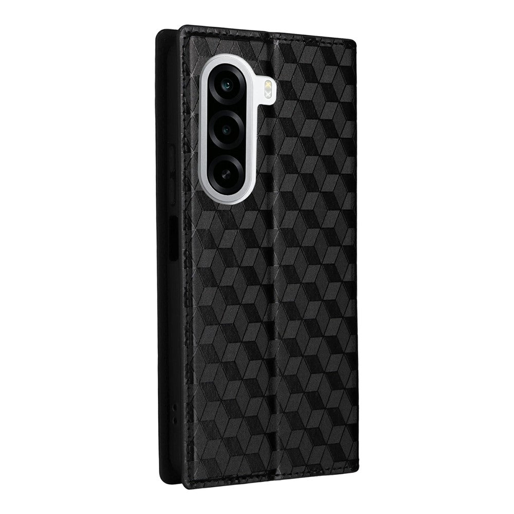 mobilskal för OnePlus Nord CE6 Lite 5G / Turbo 6X 5G / Realme P4x 5G Plånboksfodral i PU-läder med rhombustryck