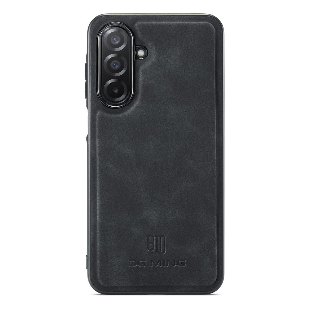 DG.MING For Samsung Galaxy A27 5G Case PU Leather Covered PC + TPU Hybrid Phone Shell