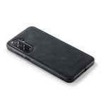 DG.MING For Samsung Galaxy A27 5G Case PU Leather Covered PC + TPU Hybrid Phone Shell