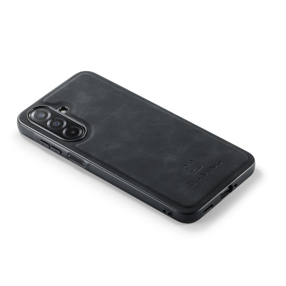 DG.MING For Samsung Galaxy A27 5G Case PU Leather Covered PC + TPU Hybrid Phone Shell