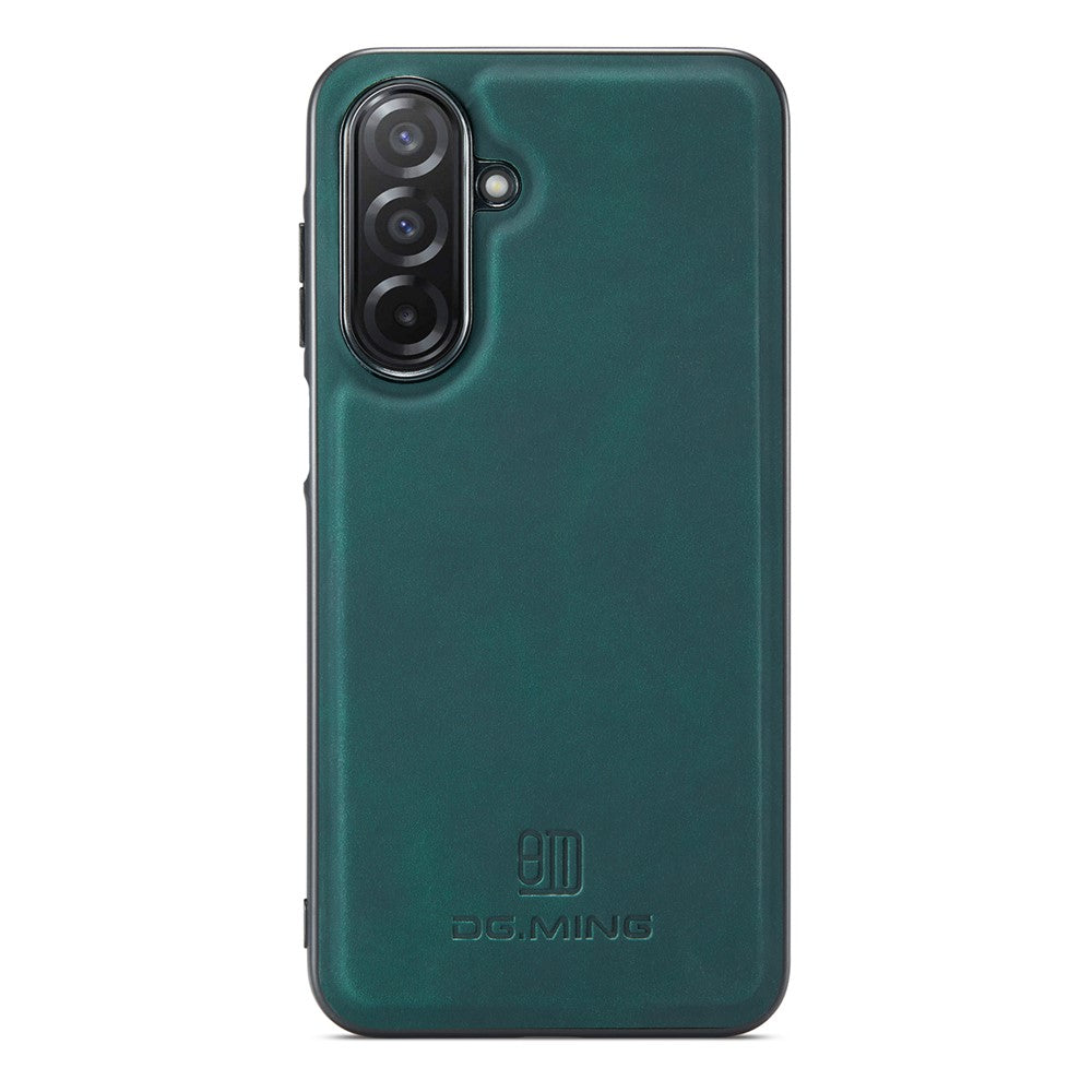 DG.MING For Samsung Galaxy A27 5G Case PU Leather Covered PC + TPU Hybrid Phone Shell