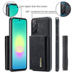 DG.MING M1 Series for Samsung Galaxy A27 5G Phone Case PU + TPU + PC Back Cover with Magnetic Tri-Fold Wallet Kickstand