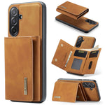 DG.MING M1 Series for Samsung Galaxy A27 5G Phone Case PU + TPU + PC Back Cover with Magnetic Tri-Fold Wallet Kickstand