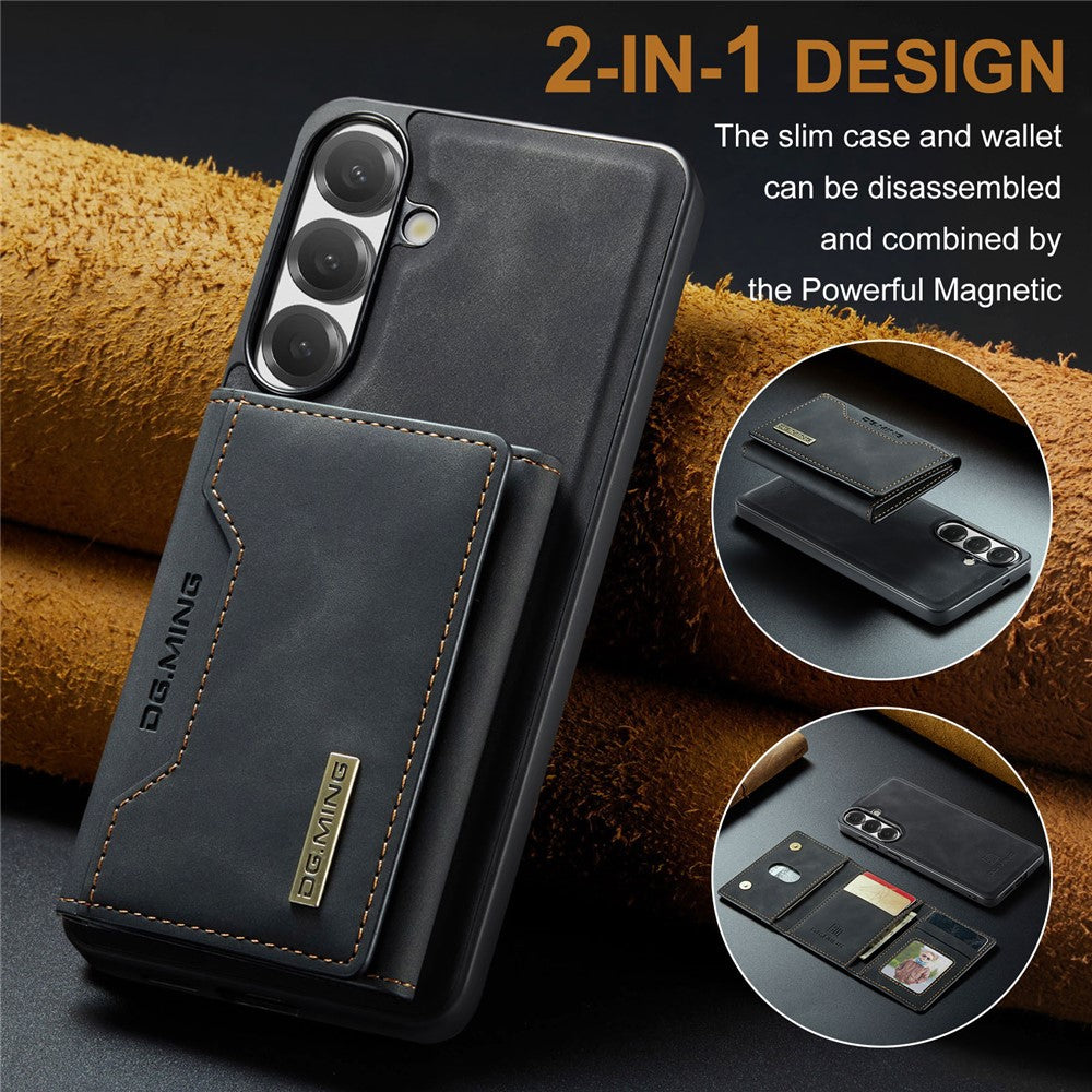 DG.MING M2-serien til Samsung Galaxy S26 FE Magnetisk etui PU + PC + TPU Telefoncover Aftagelig Pung Stander