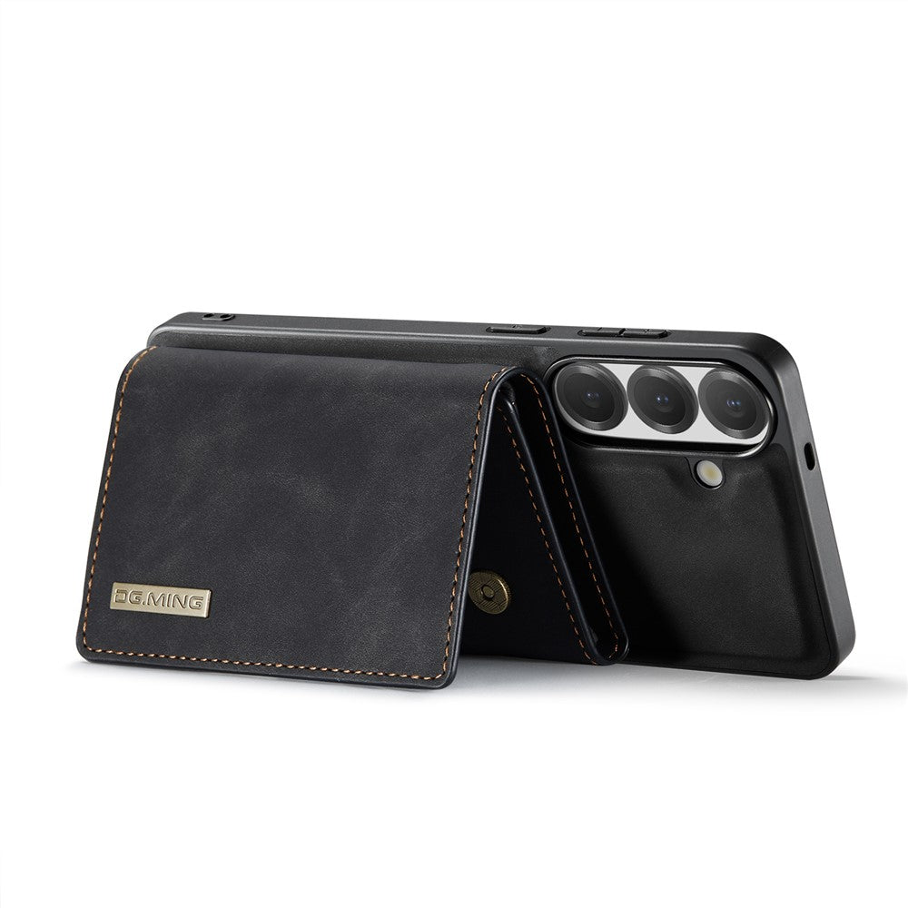 DG.MING M1 Series til Samsung Galaxy S26 FE Telefoncover PU + TPU + PC Bagsidecover med Magnetisk Trefoldet Pung Kickstand