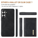 DG.MING M1 Series til Samsung Galaxy S26 FE Telefoncover PU + TPU + PC Bagsidecover med Magnetisk Trefoldet Pung Kickstand