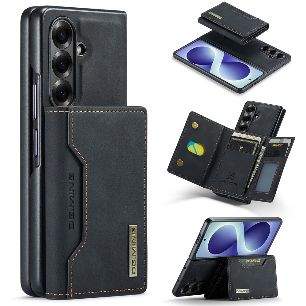 DG.MING M2 Series for Samsung Galaxy Z Fold8 Ultra Magnetic Case PU + PC + TPU Phone Cover Detachable Wallet Kickstand