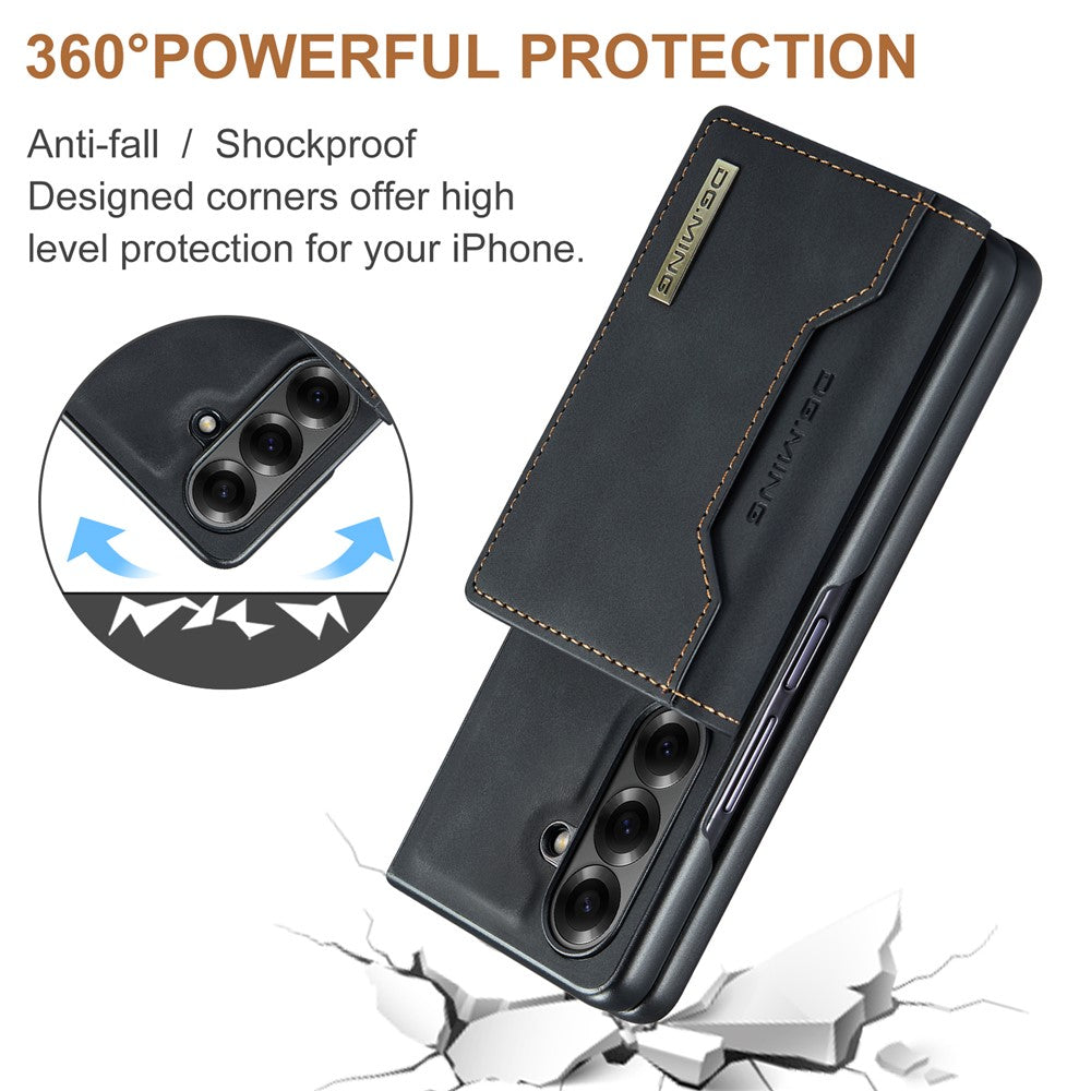 DG.MING M2 Series for Samsung Galaxy Z Fold8 Ultra Magnetic Case PU + PC + TPU Phone Cover Detachable Wallet Kickstand