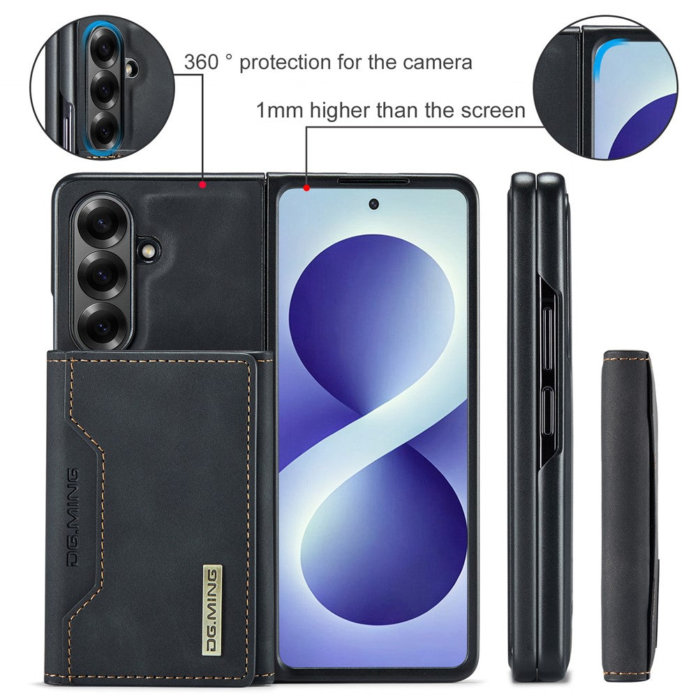 DG.MING M2 Series for Samsung Galaxy Z Fold8 Ultra Magnetic Case PU + PC + TPU Phone Cover Detachable Wallet Kickstand
