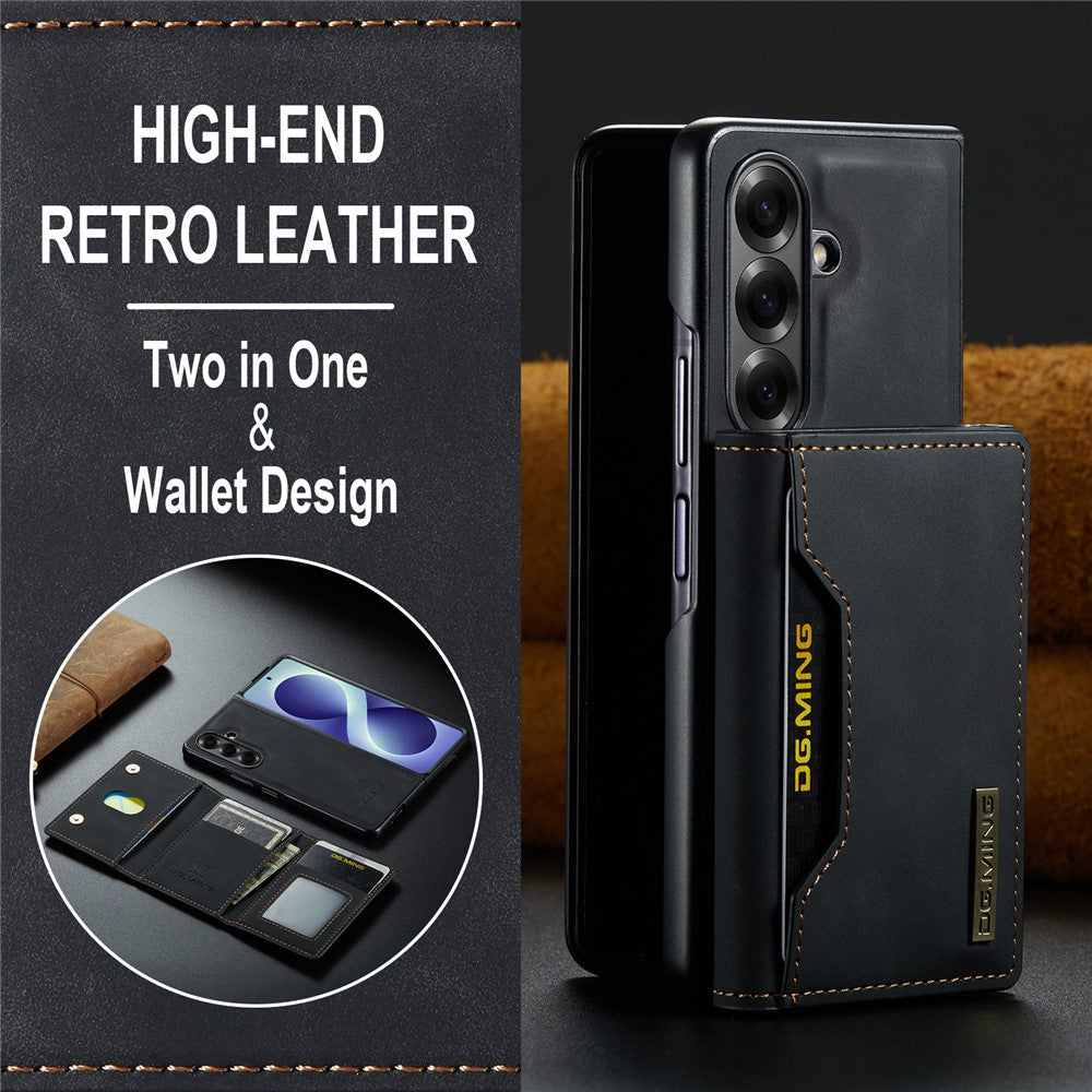 DG.MING M2 Series for Samsung Galaxy Z Fold8 Ultra Magnetic Case PU + PC + TPU Phone Cover Detachable Wallet Kickstand