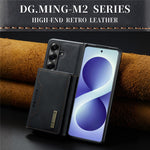 DG.MING M2 Series for Samsung Galaxy Z Fold8 Ultra Magnetic Case PU + PC + TPU Phone Cover Detachable Wallet Kickstand