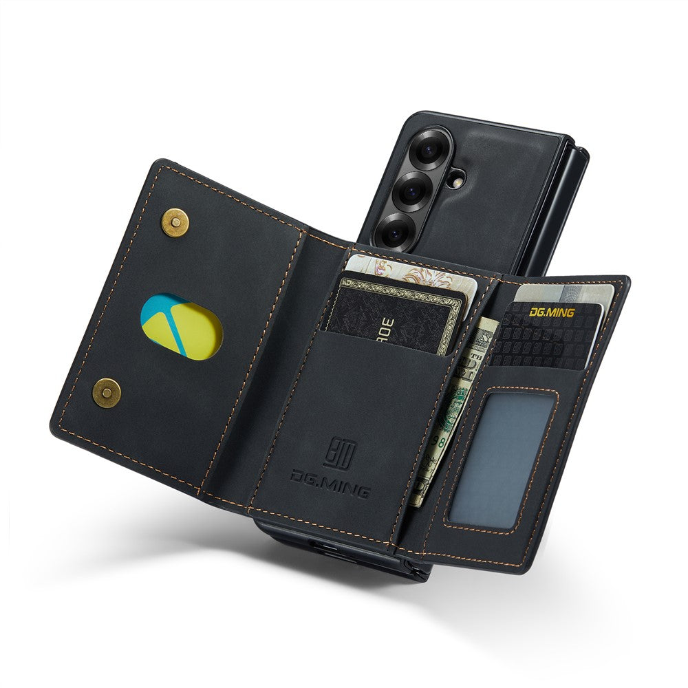 DG.MING M2 Series for Samsung Galaxy Z Fold8 Ultra Magnetic Case PU + PC + TPU Phone Cover Detachable Wallet Kickstand