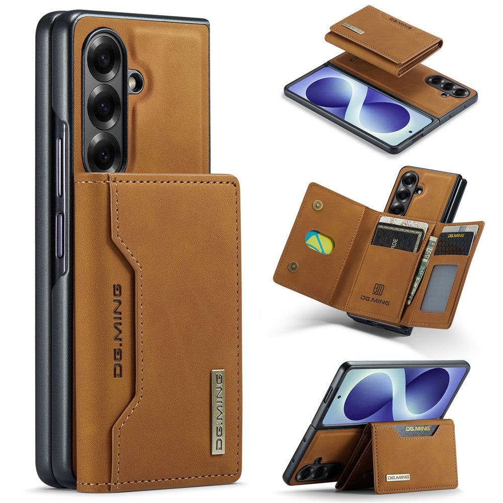 DG.MING M2 Series for Samsung Galaxy Z Fold8 Ultra Magnetic Case PU + PC + TPU Phone Cover Detachable Wallet Kickstand
