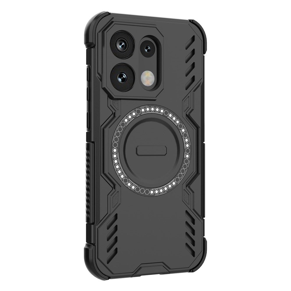 Til Oppo Reno16 5G (Global) / Reno16 Pro 5G (Global) Magnetisk Cover Butterfly Armor Hul Varmeafledning PC + TPU Telefoncover