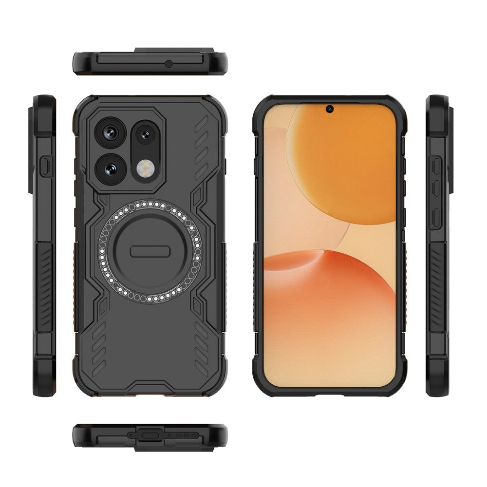 Til Oppo Reno16 5G (Global) / Reno16 Pro 5G (Global) Magnetisk Cover Butterfly Armor Hul Varmeafledning PC + TPU Telefoncover