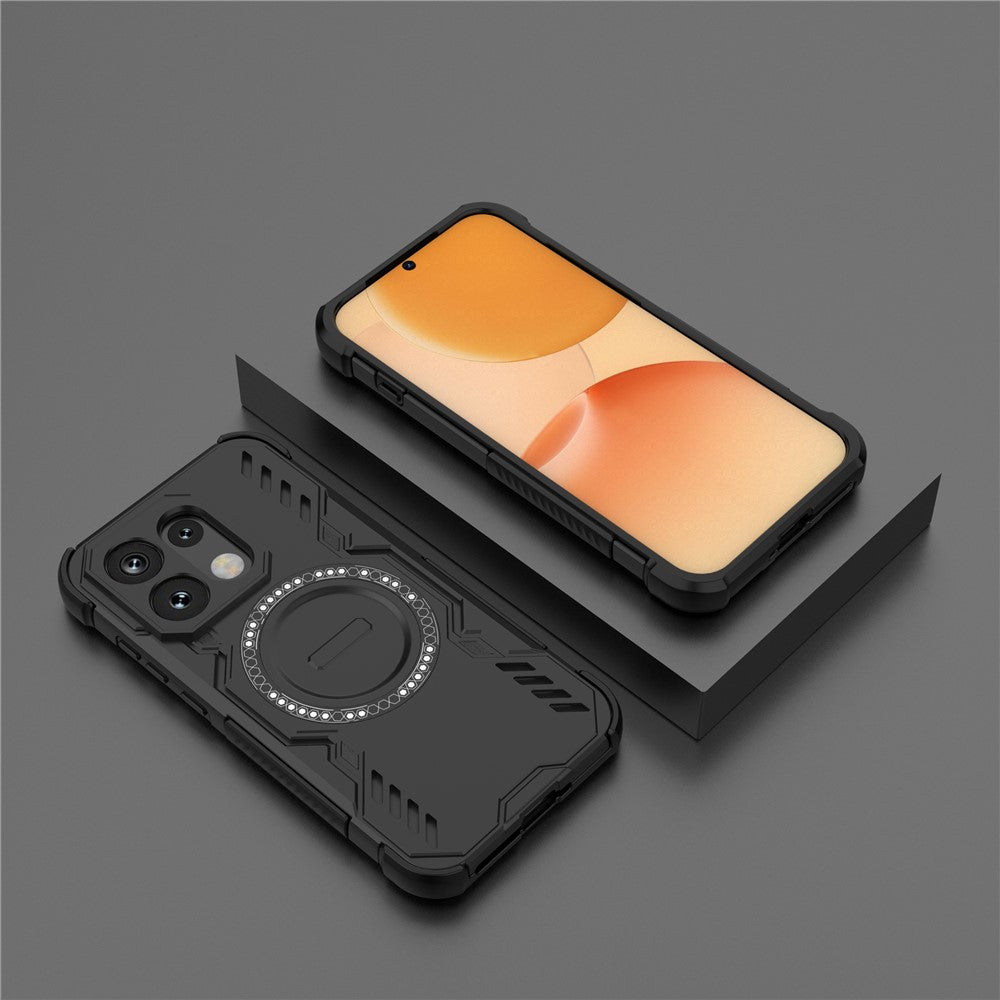 Til Oppo Reno16 5G (Global) / Reno16 Pro 5G (Global) Magnetisk Cover Butterfly Armor Hul Varmeafledning PC + TPU Telefoncover