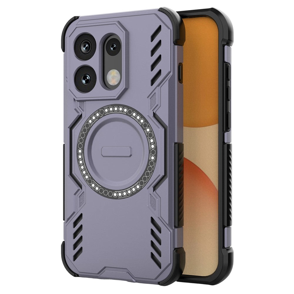 Til Oppo Reno16 5G (Global) / Reno16 Pro 5G (Global) Magnetisk Cover Butterfly Armor Hul Varmeafledning PC + TPU Telefoncover