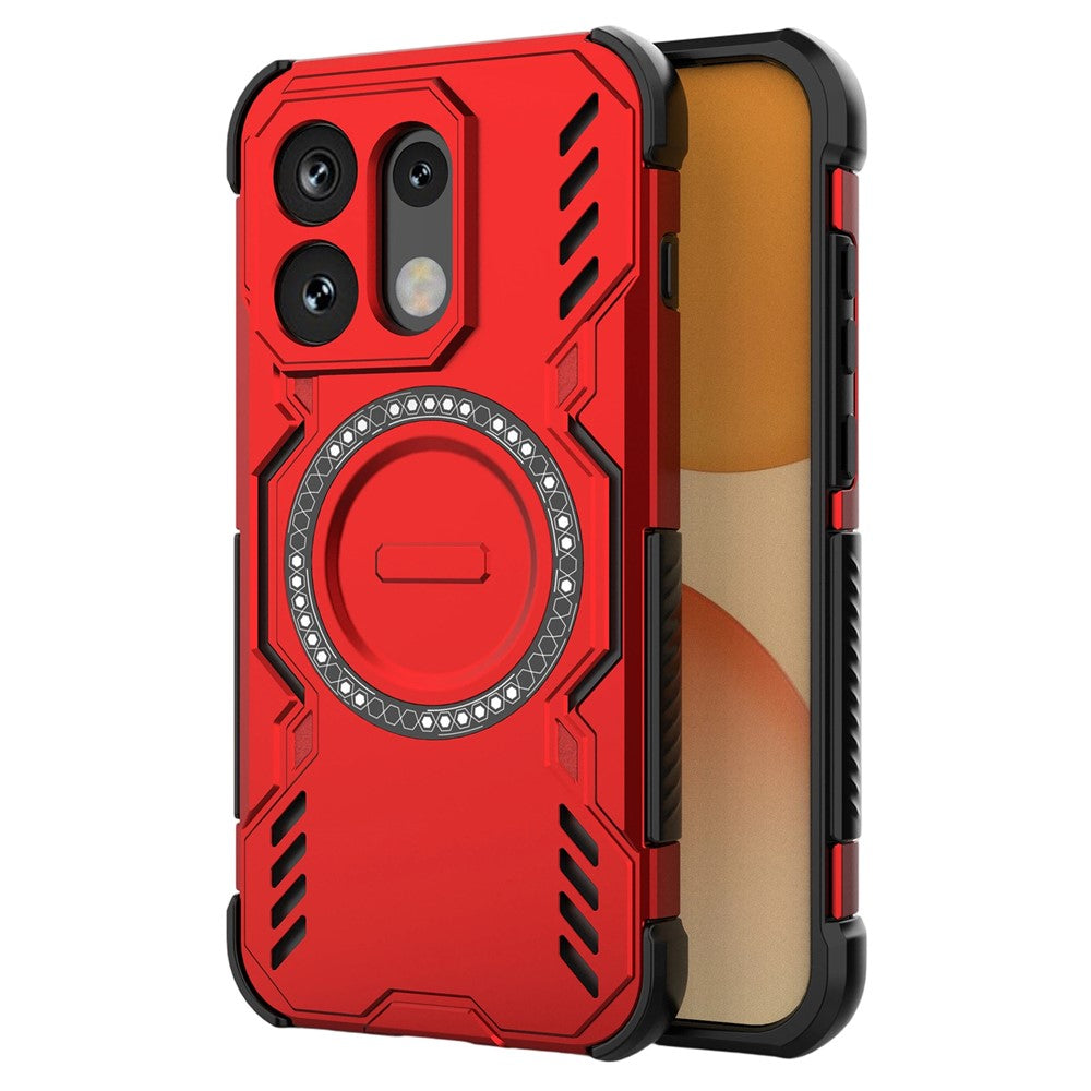 Til Oppo Reno16 5G (Global) / Reno16 Pro 5G (Global) Magnetisk Cover Butterfly Armor Hul Varmeafledning PC + TPU Telefoncover