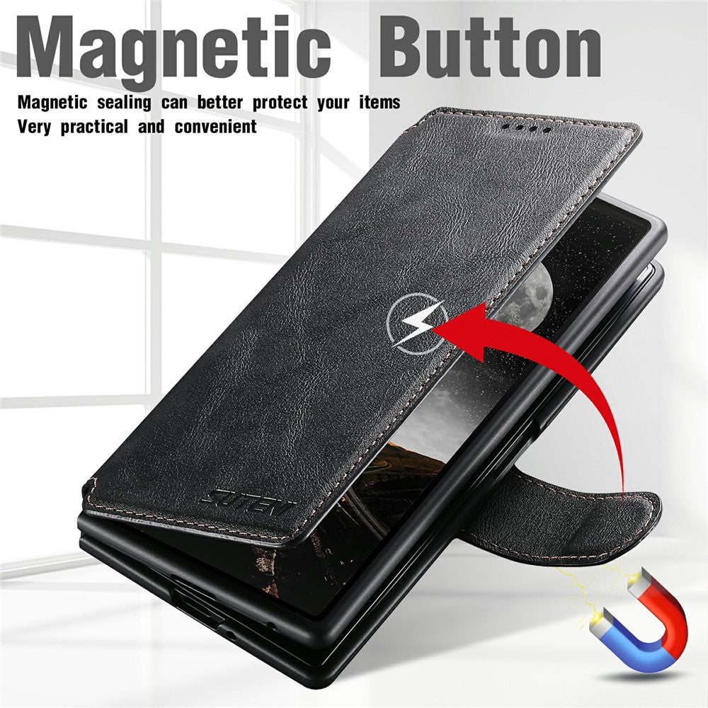 SUTENI Q-05 til Samsung Galaxy Z Fold8 Ultra Etui 2-i-1 Magnetisk Aftageligt Læder + PC Tegnebog Telefoncover