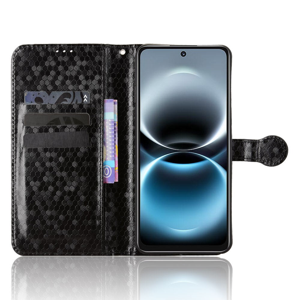 Huawei nova Y74 4G plånboksfodral prickmönster tryckt PU-lädermobilfodral med handledsrem