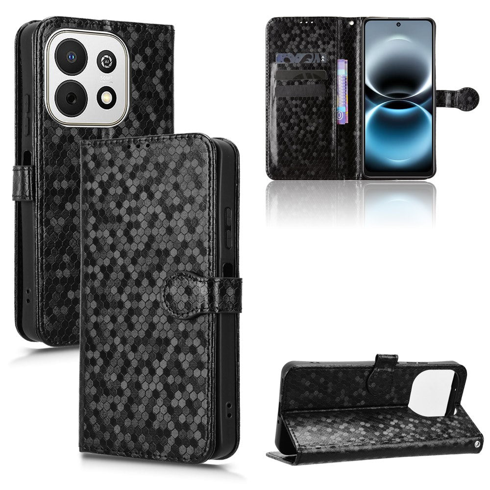 Huawei nova Y74 4G plånboksfodral prickmönster tryckt PU-lädermobilfodral med handledsrem