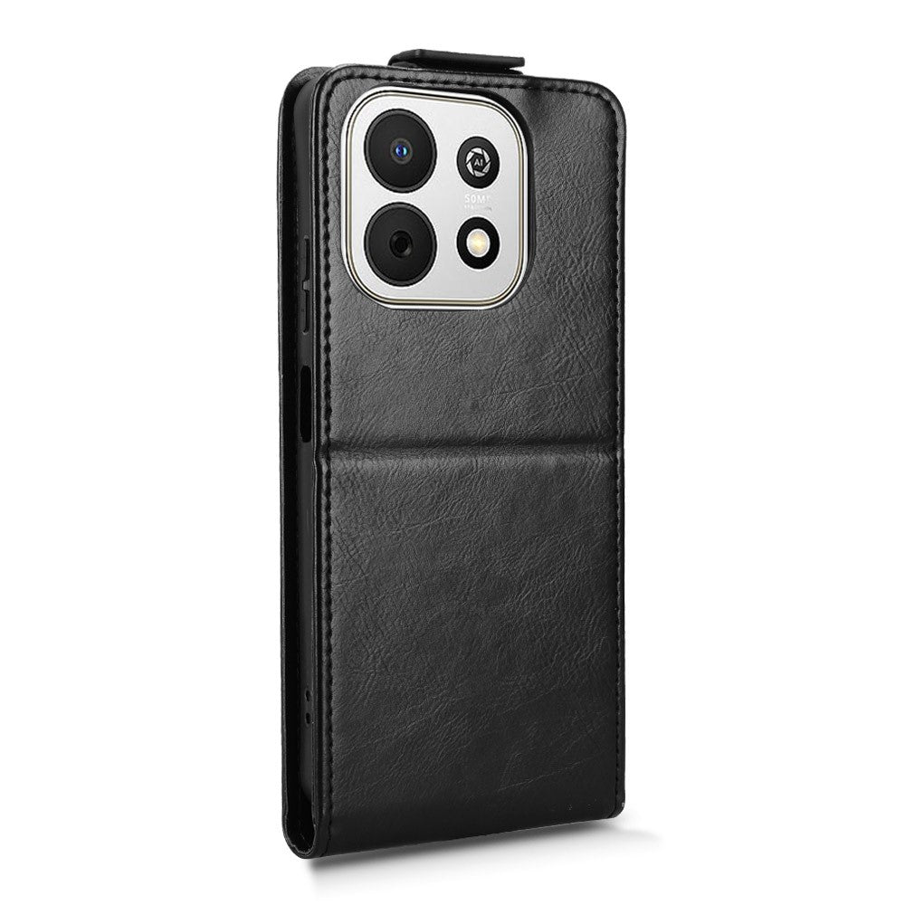 Huawei Nova Y74 4G Stativskal Magnetiskt Spänne Vertikalt Flip Lädermobilskal med Korthållare