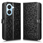For Honor X7e 4G Wallet Case Dot Pattern Imprint PU Leather Phone Cover with Wrist Strap