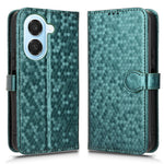 For Honor X7e 4G Wallet Case Dot Pattern Imprint PU Leather Phone Cover with Wrist Strap