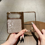For Huawei Pura X Max Case with Screen Protector Bow Pattern Glitter PC Shockproof Protective Cover