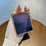 For Samsung Galaxy Z Flip7 5G Case Butterfly Pattern PC Protective Cover with Ring Kickstand