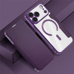 Til iPhone 18 Pro Max Magnetisk Etui RFID Blokerende Kortholder Læder Telefoncover med Linsefilm