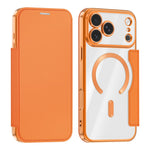 Til iPhone 18 Pro Max Magnetisk Etui RFID Blokerende Kortholder Læder Telefoncover med Linsefilm