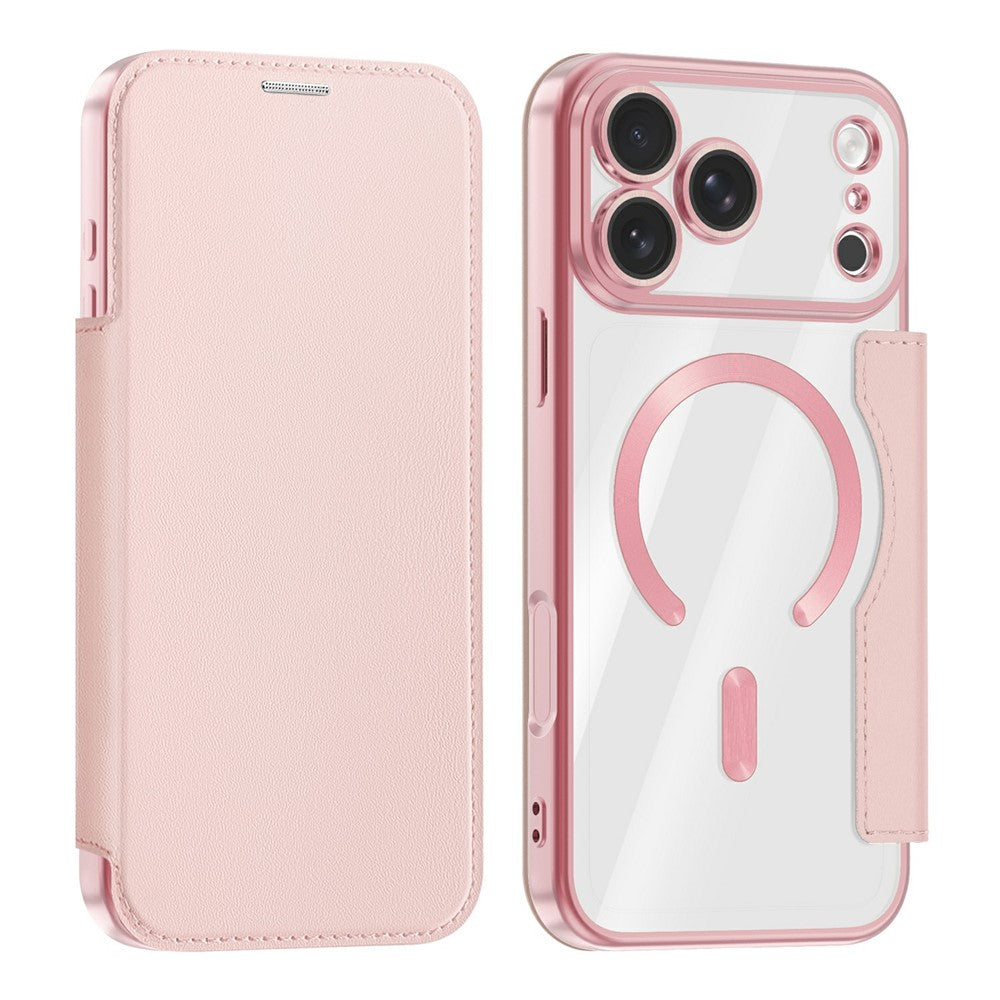 Til iPhone 18 Pro Max Magnetisk Etui RFID Blokerende Kortholder Læder Telefoncover med Linsefilm