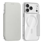 Til iPhone 18 Pro Max Magnetisk Etui RFID Blokerende Kortholder Læder Telefoncover med Linsefilm