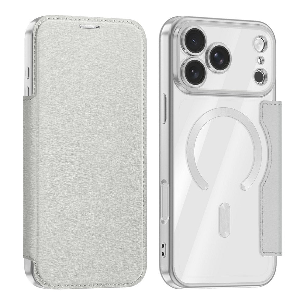 Til iPhone 18 Pro Max Magnetisk Etui RFID Blokerende Kortholder Læder Telefoncover med Linsefilm