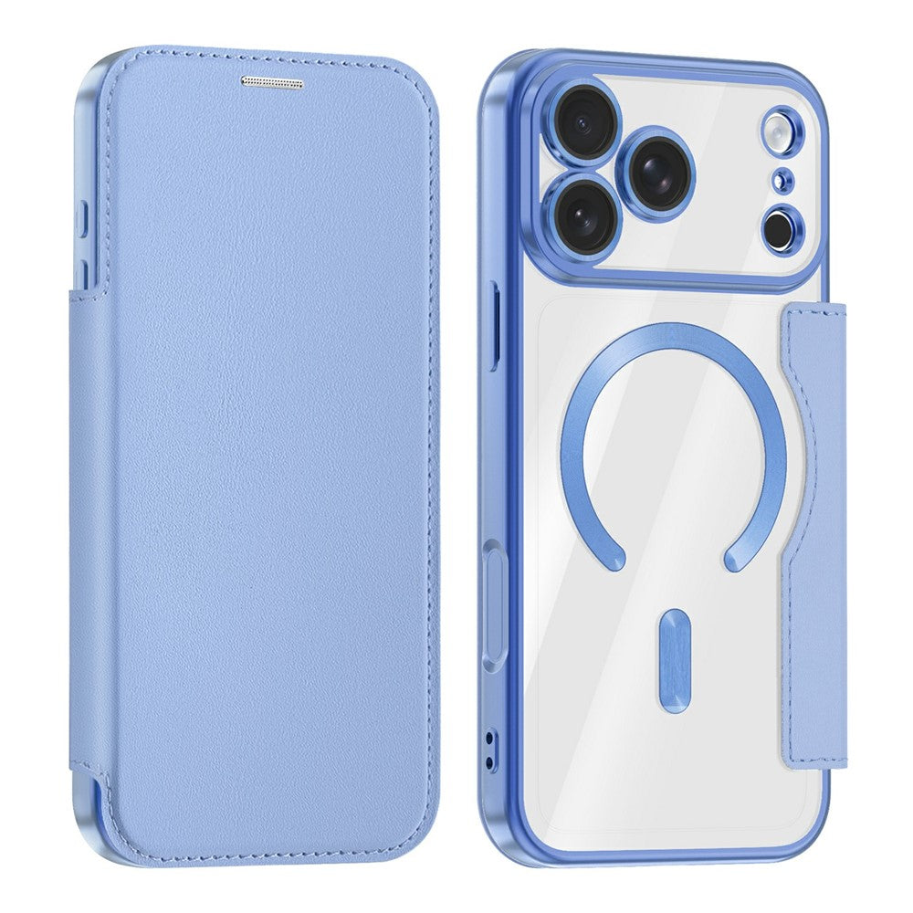 Til iPhone 18 Pro Max Magnetisk Etui RFID Blokerende Kortholder Læder Telefoncover med Linsefilm