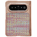 For Huawei Pura X Max Case Shockproof Woven Texture Leather + PC Protective Cover with Screen Protector