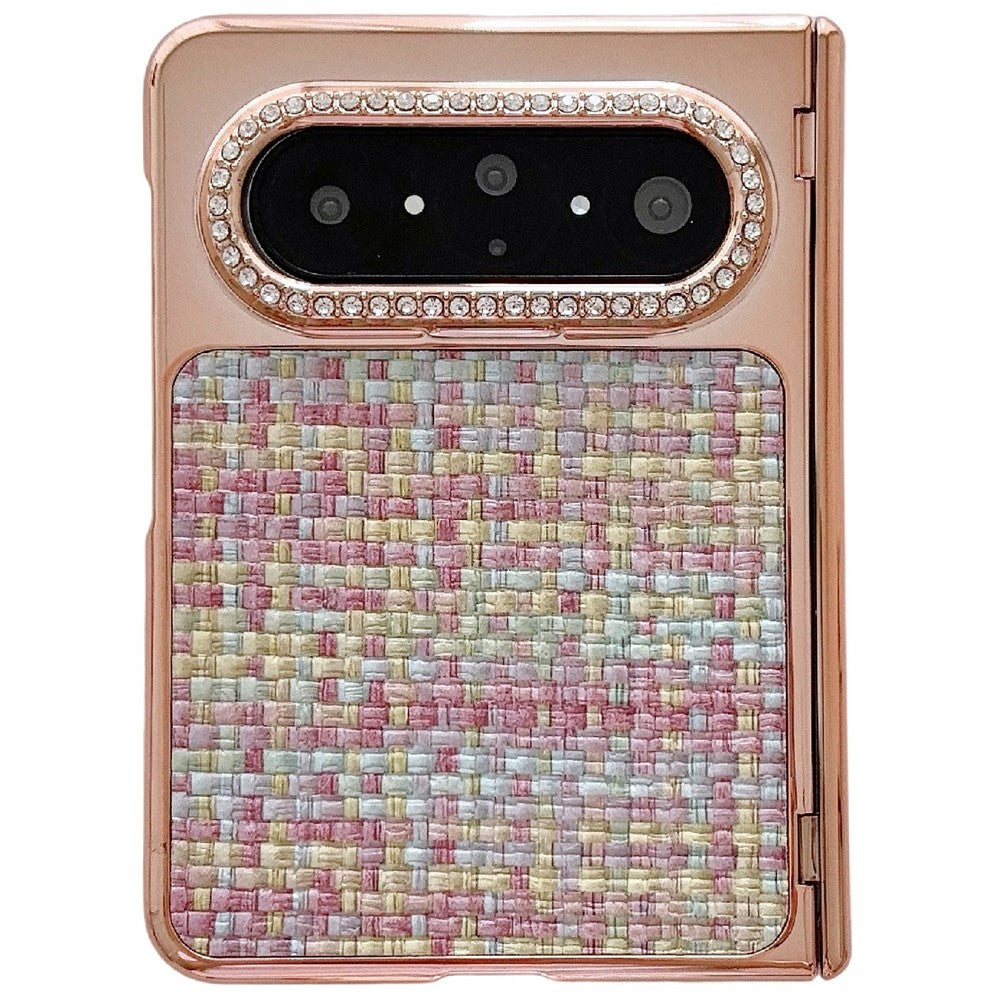 For Huawei Pura X Max Case Shockproof Woven Texture Leather + PC Protective Cover with Screen Protector