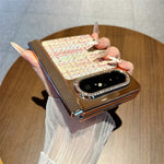 For Huawei Pura X Max Case Shockproof Woven Texture Leather + PC Protective Cover with Screen Protector